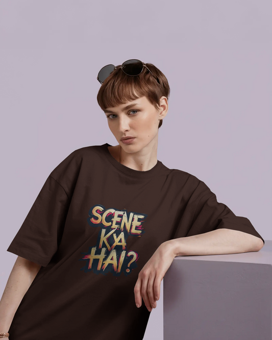 Earth & Thread | SCENE KYA HAI? 100% Cotton Regular Fit T-Shirt - Premium 180 GSM Cultural Tee