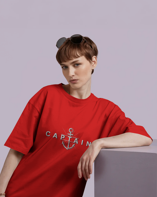 Earth & Thread | Captain 100% Cotton Regular Fit T-Shirt - Premium 180 GSM Nautical Leadership Graphic Tee