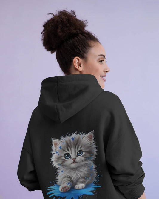 Oversized Hoodie – Black Eagle Lightning Edition