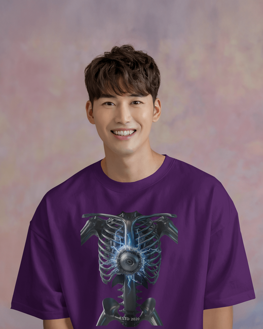 Earth & Thread | Core Energy Ribcage 100% Cotton Regular Fit T-Shirt - Premium 180 GSM Anatomical Graphic