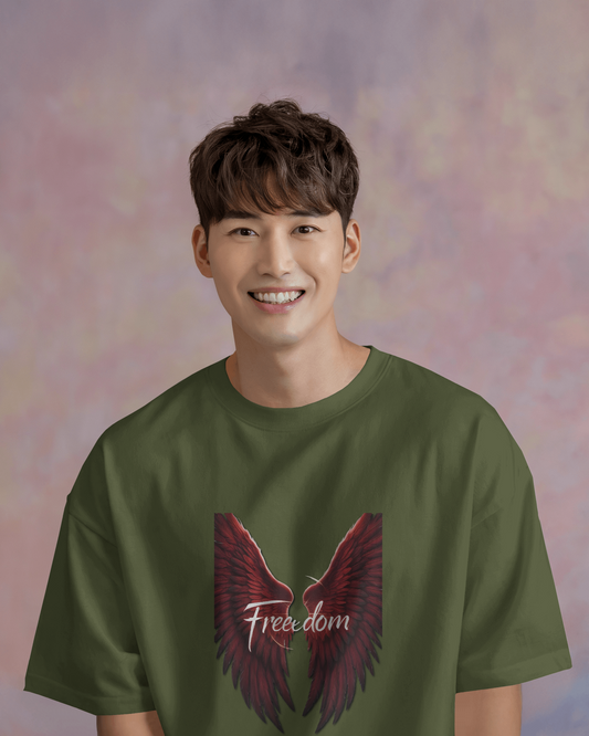 Oversized French Terry – Wings of Freedom Tee