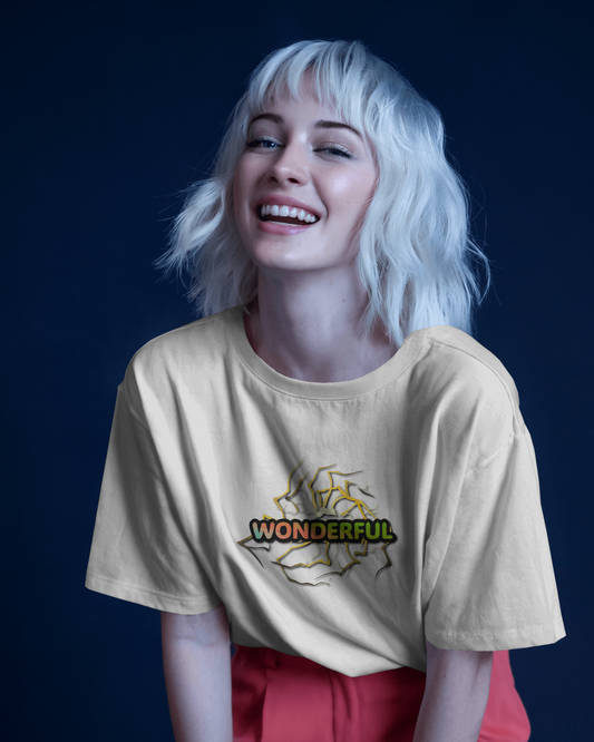 Earth & Thread | Wonderful 100% Cotton Regular Fit T-Shirt - Premium 180 GSM Positive Energy Graphic Tee