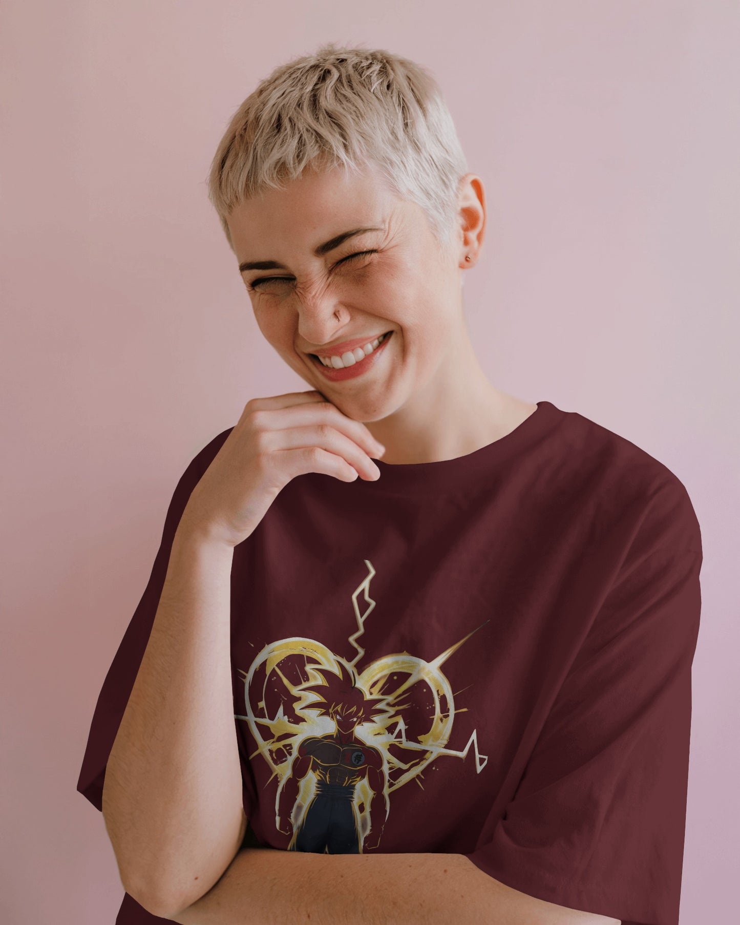 Earth & Thread | Unleashed Power 100% Cotton Oversized Tee - Premium French Terry & Bold Design