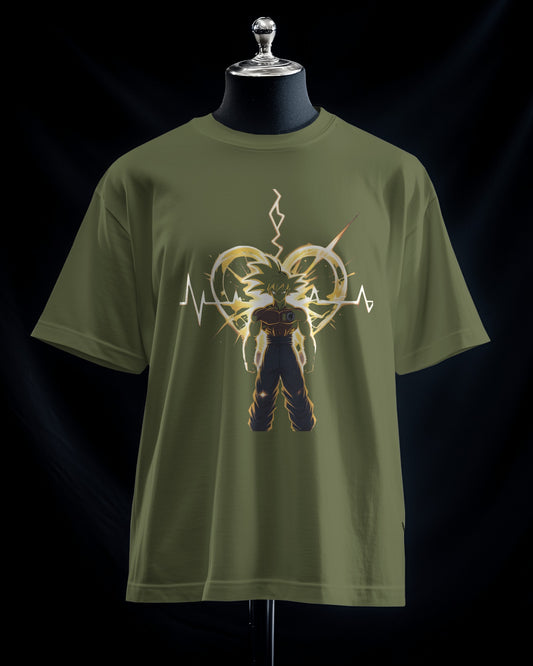 Earth & Thread | Unleashed Power 100% Cotton Oversized Tee - Premium French Terry & Bold Design