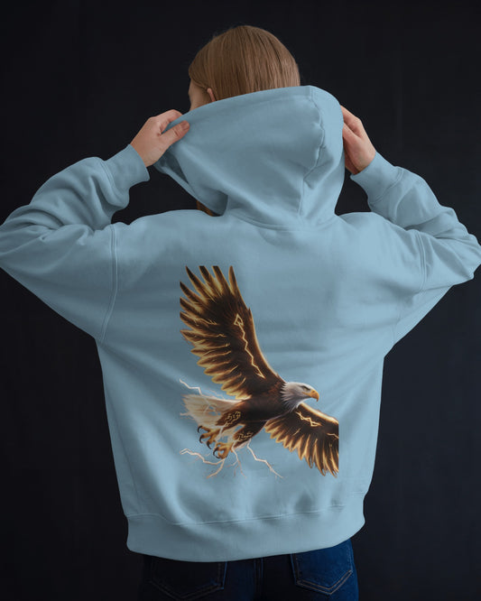 Oversized Hoodie – Black Eagle Lightning Edition