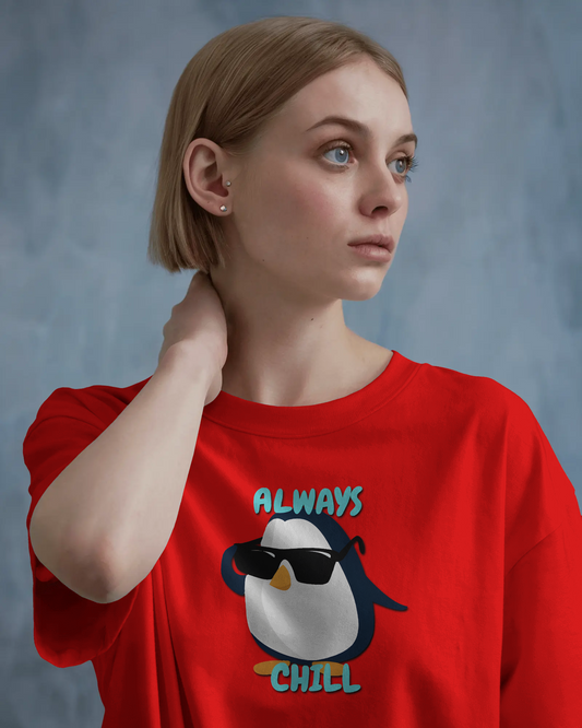 Chill in Ultra-Smooth Comfort – Premium Cotton Penguin Tee