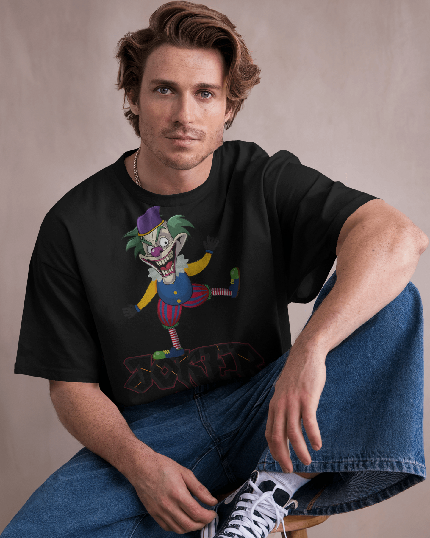 Unleash Your Inner Joker in Oversized Comfort – Joker Tee