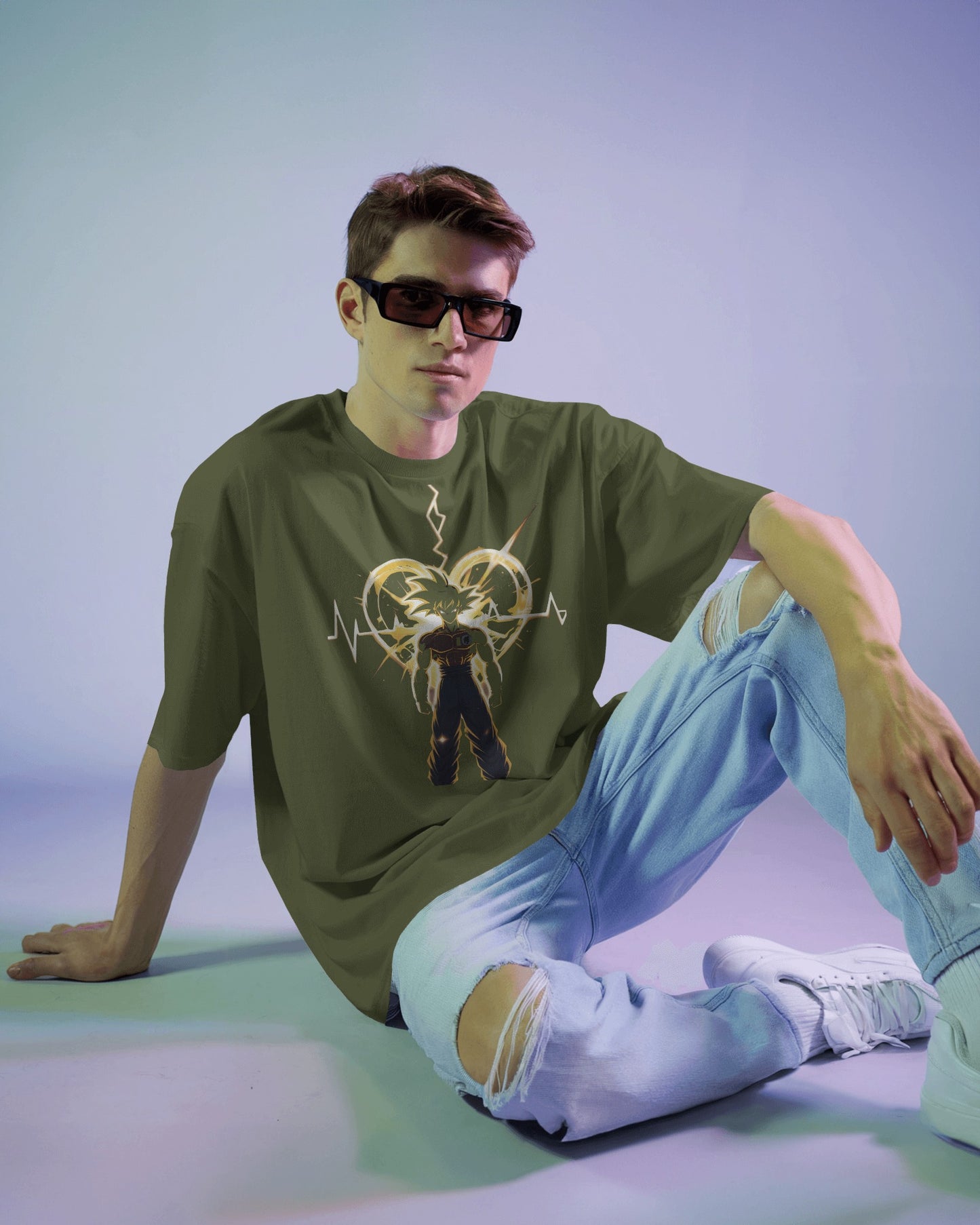 Earth & Thread | Unleashed Power 100% Cotton Oversized Tee - Premium French Terry & Bold Design