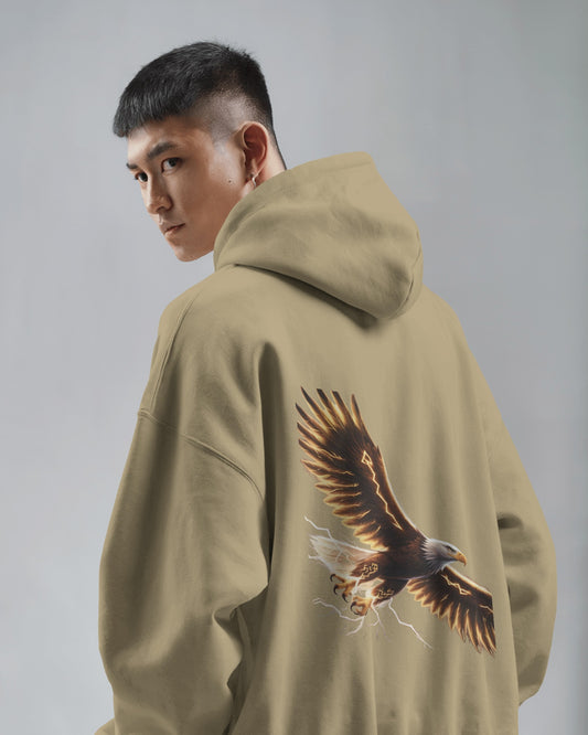 Oversized Hoodie – Black Eagle Lightning Edition