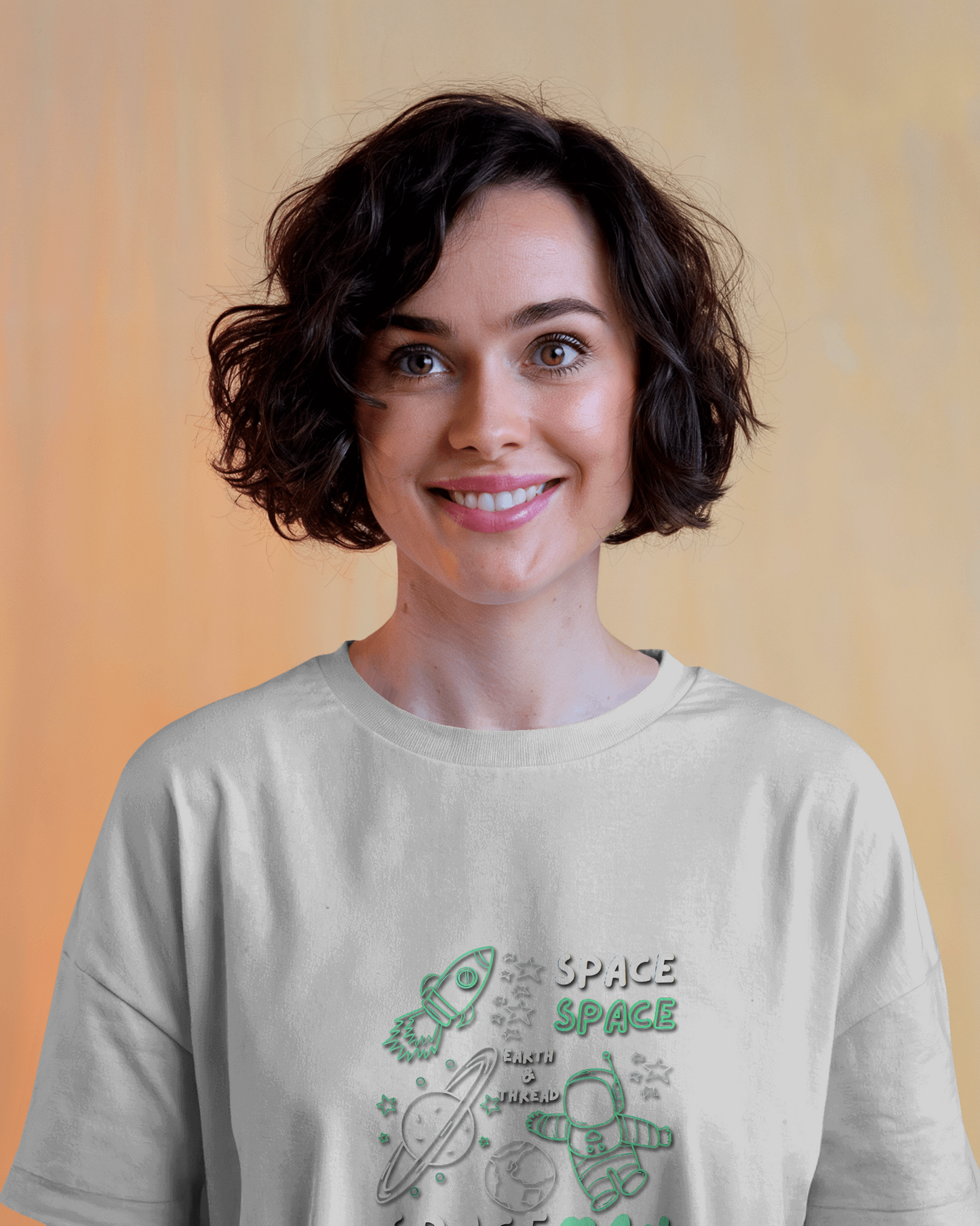 Explore the Cosmos in Oversized Comfort – Spaceman Tee