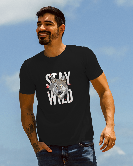 Stay Wild Wolf Tee – Smooth Comfort & Fearless Style