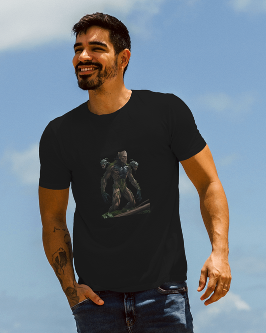 Earth & Thread | Cyber Creature 100% Cotton Regular Fit T-Shirt - Premium 180 GSM Sci-Fi Graphic Tee