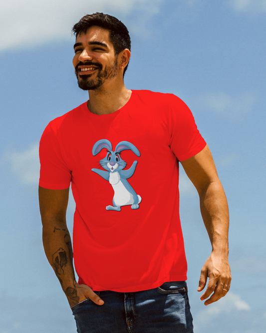 Bounce Into Comfort – Energetic Bunny Tee