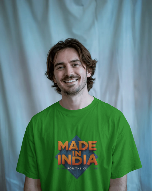 Earth & Thread | MADE IN INDIA 100% Cotton Regular Fit T-Shirt - Premium 180 GSM Patriotic Cultural Tee