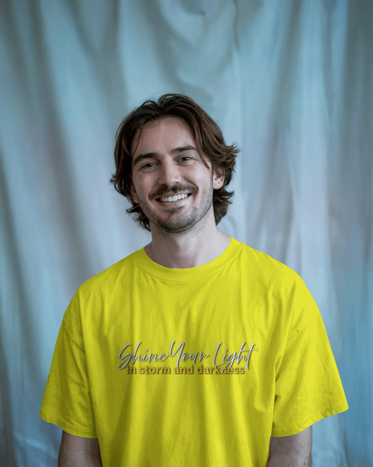 Earth & Thread | Shine Your Light 100% Cotton Regular Fit T-Shirt - Premium 180 GSM Inspirational Graphic Tee