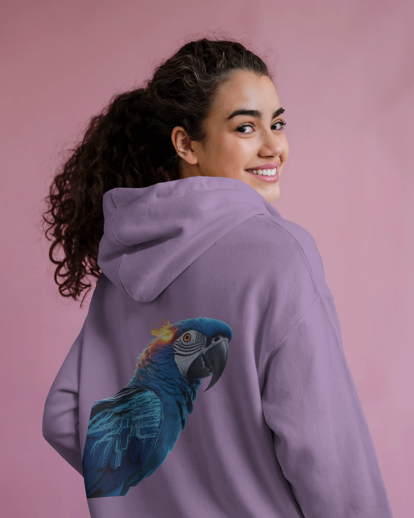 Oversized Hoodie – Blue Parrot Freedom Edition