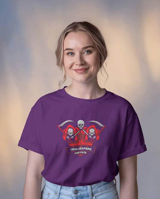 Earth & Thread | Devil Trio 100% Cotton Regular Fit T-Shirt - Premium 180 GSM Edgy Graphic Tee