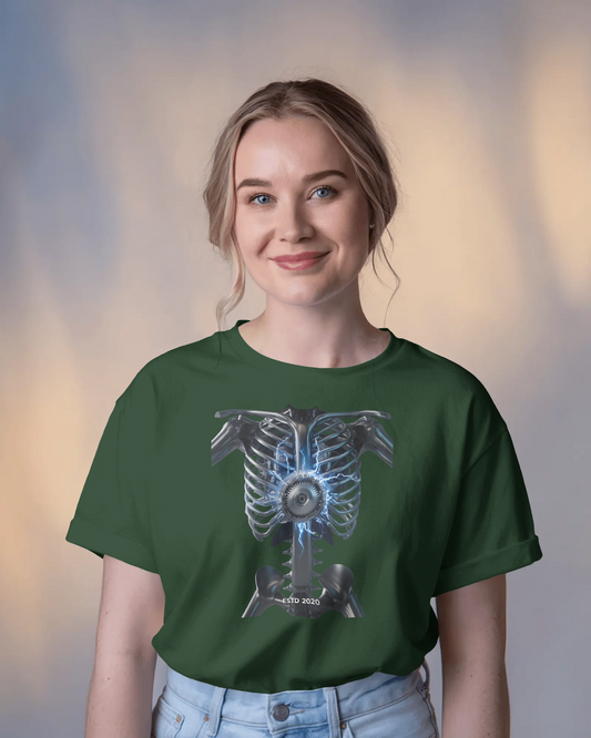 Earth & Thread | Core Energy Ribcage 100% Cotton Regular Fit T-Shirt - Premium 180 GSM Anatomical Graphic