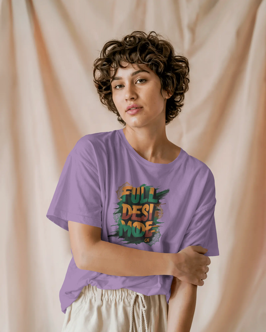 Earth & Thread | FULL DESI MODE 100% Cotton Regular Fit T-Shirt - Premium Vibrant Cultural Tee