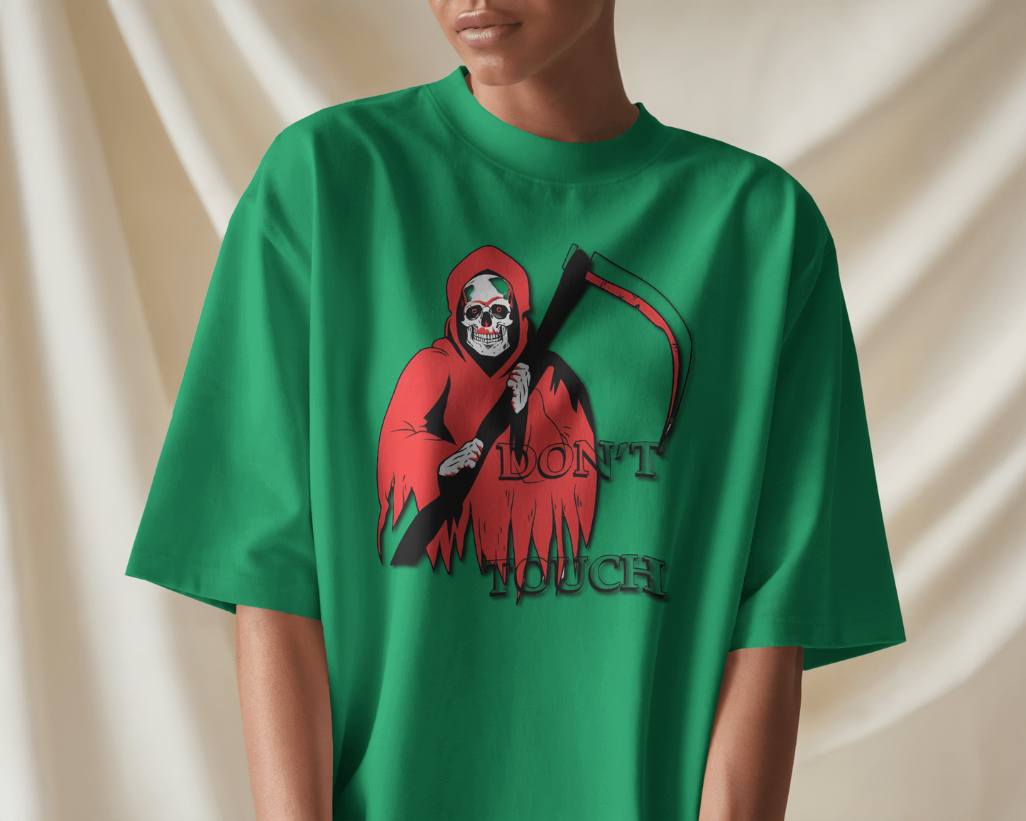 Fear the Reaper in Oversized Comfort – Shadow Cloak Tee