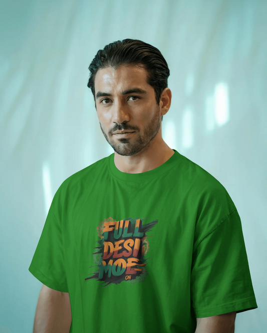 Earth & Thread | FULL DESI MODE 100% Cotton Regular Fit T-Shirt - Premium Vibrant Cultural Tee