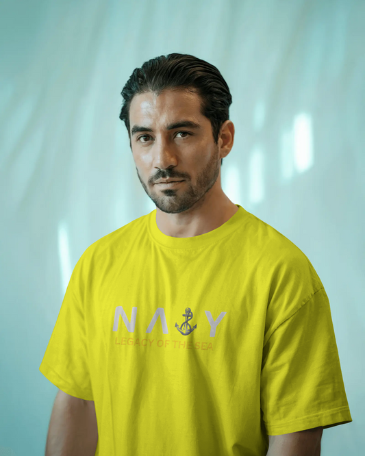 Earth & Thread | Navy Legacy of the Sea 100% Cotton Regular Fit T-Shirt - Premium 180 GSM Maritime Heritage Tee