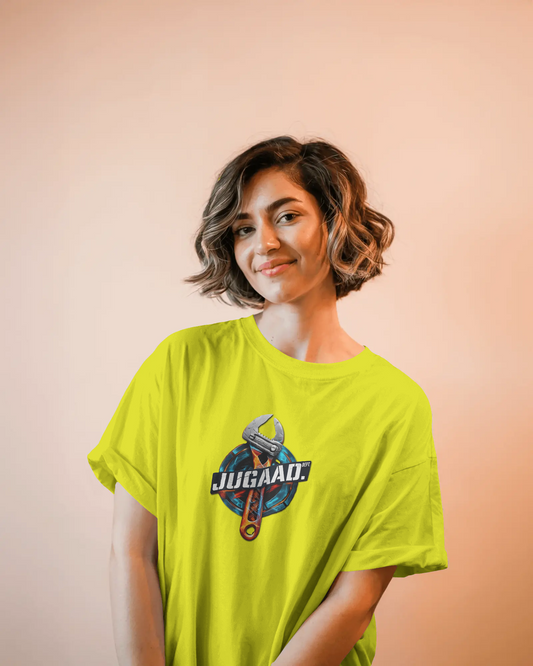 Earth & Thread | JUGAAD. 100% Cotton Regular Fit T-Shirt - Premium Ingenuity Graphic Tee