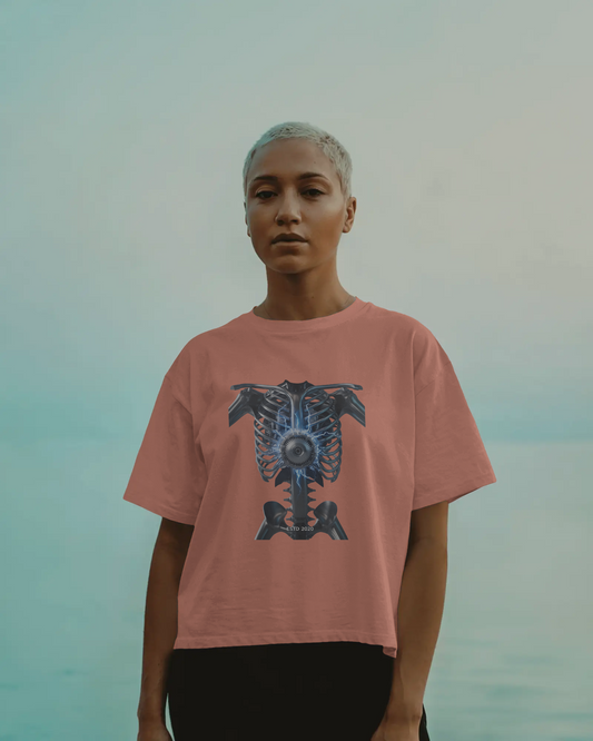 Earth & Thread | Core Energy Ribcage 100% Cotton Regular Fit T-Shirt - Premium 180 GSM Anatomical Graphic