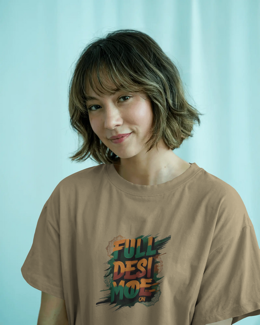 Earth & Thread | FULL DESI MODE 100% Cotton Regular Fit T-Shirt - Premium Vibrant Cultural Tee