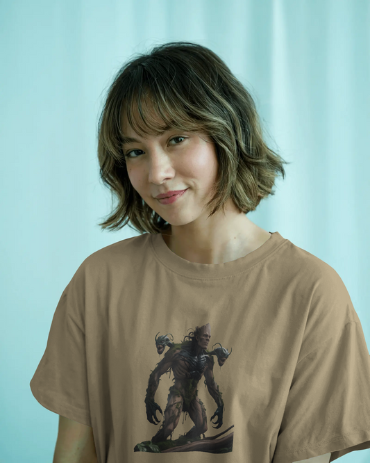 Earth & Thread | Cyber Creature 100% Cotton Regular Fit T-Shirt - Premium 180 GSM Sci-Fi Graphic Tee