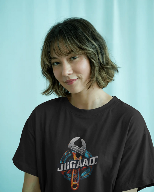 Earth & Thread | JUGAAD. 100% Cotton Regular Fit T-Shirt - Premium Ingenuity Graphic Tee