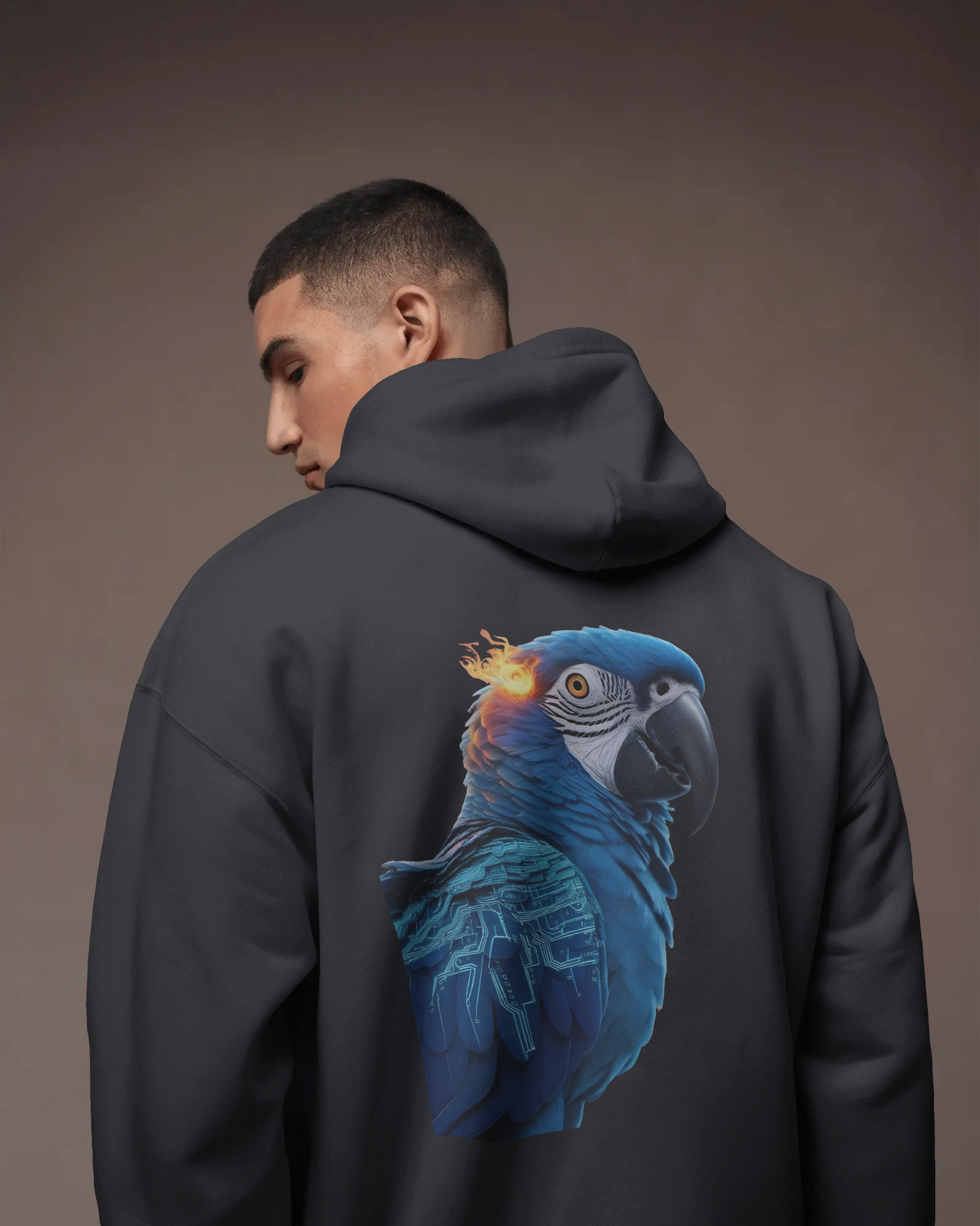 Oversized Hoodie – Blue Parrot Freedom Edition