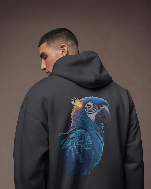 Oversized Hoodie – Blue Parrot Freedom Edition