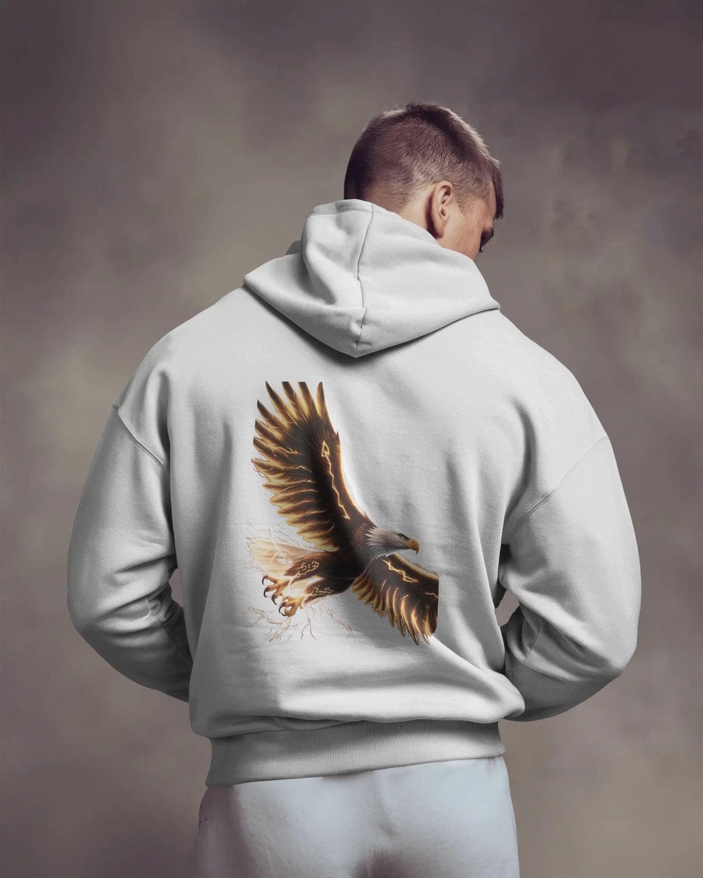 Oversized Hoodie – Black Eagle Lightning Edition