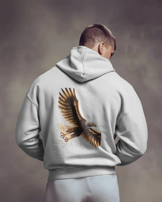 Oversized Hoodie – Black Eagle Lightning Edition