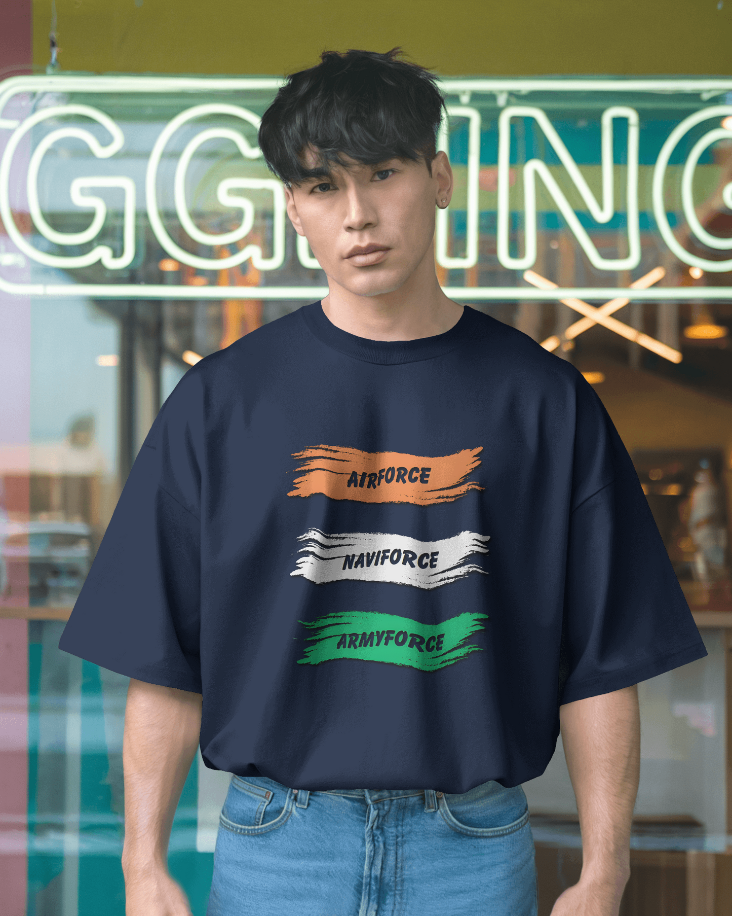 Oversized French Terry – Armed Forces Tribute Tee