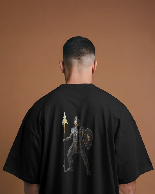 Fearless Strength in Oversized Comfort – Winged Knight Tee