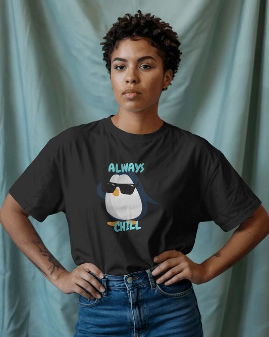 Chill in Ultra-Smooth Comfort – Premium Cotton Penguin Tee