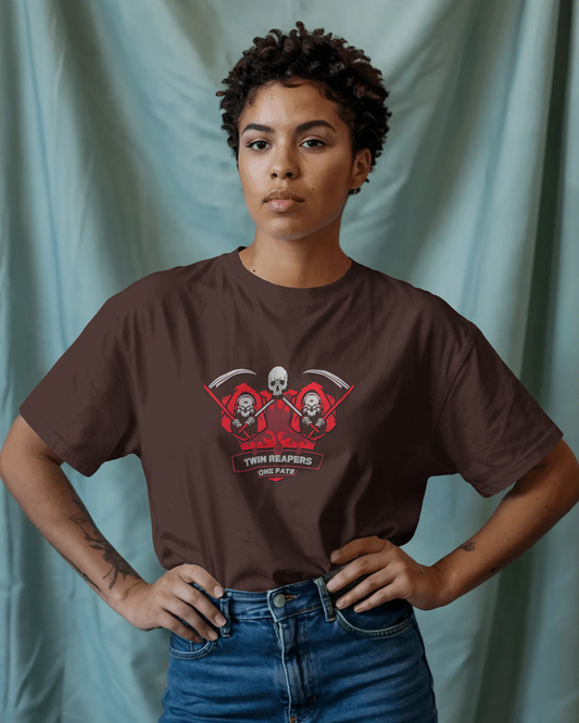 Earth & Thread | Devil Trio 100% Cotton Regular Fit T-Shirt - Premium 180 GSM Edgy Graphic Tee