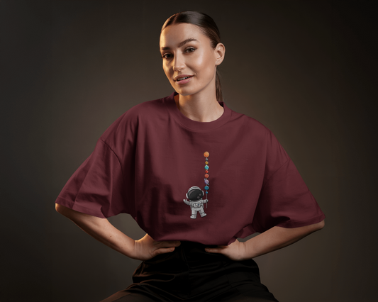 Oversized French Terry – Astronaut & Planets Tee