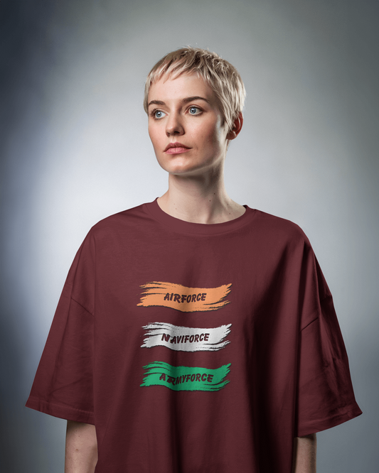 Oversized French Terry – Armed Forces Tribute Tee