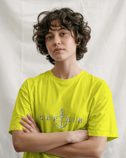 Earth & Thread | Captain 100% Cotton Regular Fit T-Shirt - Premium 180 GSM Nautical Leadership Graphic Tee