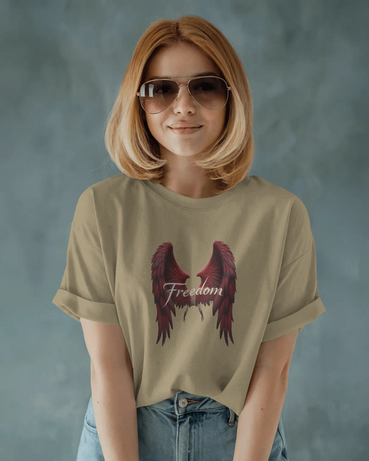 Premium Cotton T-Shirt – Wings of Freedom Edition