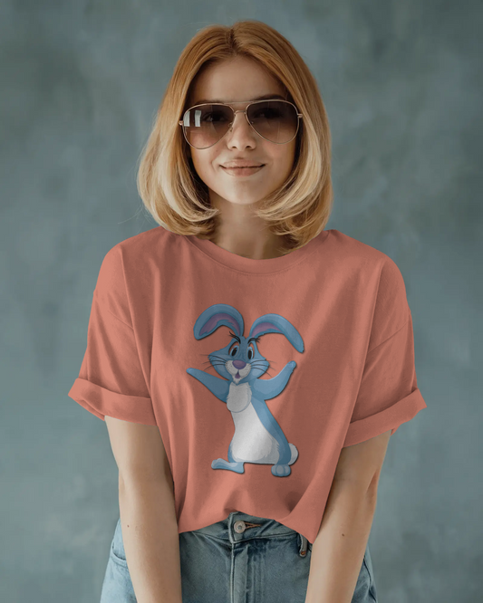 Bounce Into Comfort – Energetic Bunny Tee
