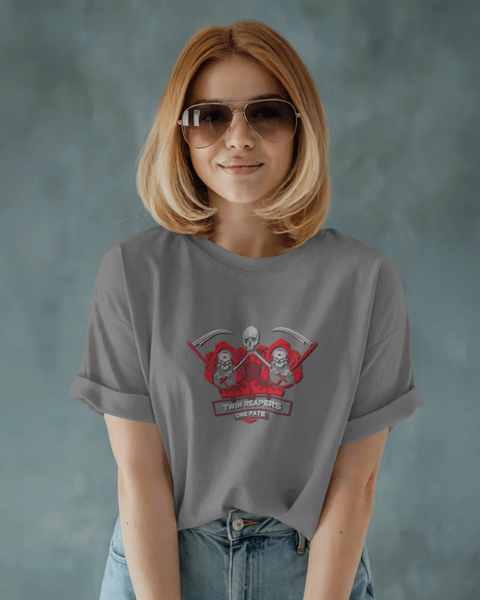 Earth & Thread | Devil Trio 100% Cotton Regular Fit T-Shirt - Premium 180 GSM Edgy Graphic Tee