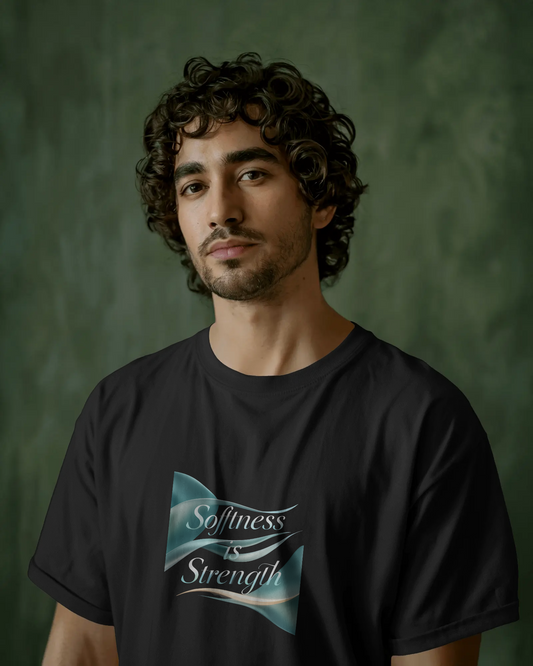 Earth & Thread | Softness Is Strength 100% Cotton Regular Fit T-Shirt - Premium 180 GSM Empowering Tee