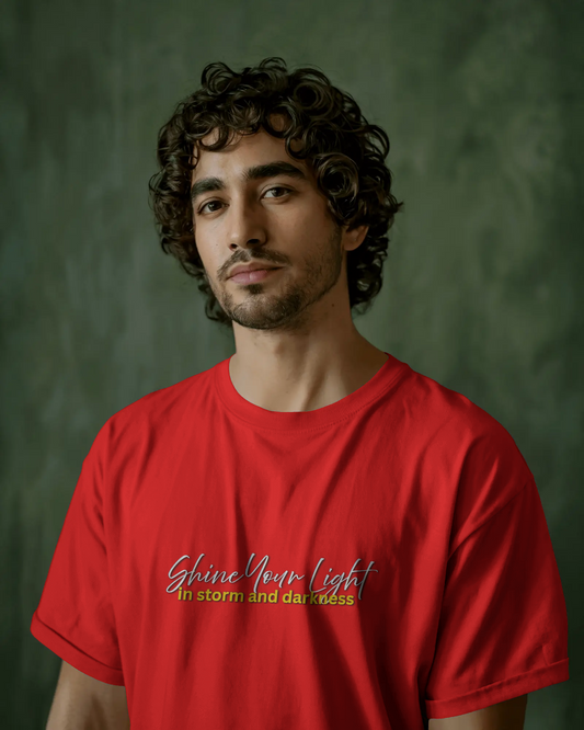 Earth & Thread | Shine Your Light 100% Cotton Regular Fit T-Shirt - Premium 180 GSM Inspirational Graphic Tee
