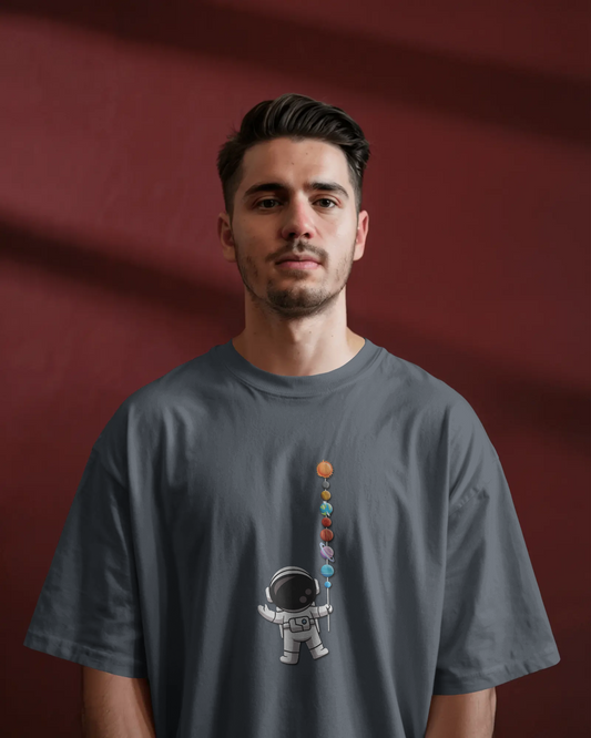 Oversized French Terry – Astronaut & Planets Tee