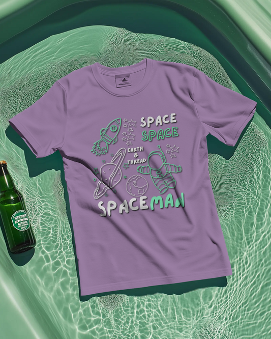 Explore the Cosmos in Oversized Comfort – Spaceman Tee