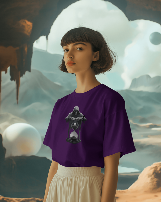 Earth & Thread | Reaper Hourglass 100% Cotton Regular Fit T-Shirt - Premium 180 GSM Dark Academia Graphic